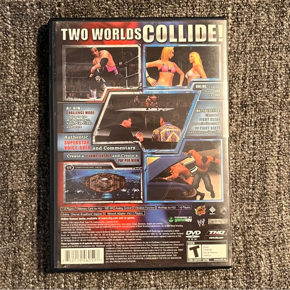 WWE Smackdown Vs. Raw Sony‎ Playstation 2 PS2 Game - Picture 4 of 4